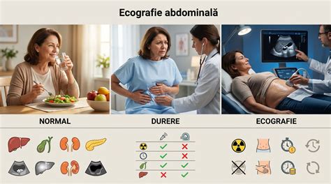 Ecografie abdominală arătând calculi biliari
