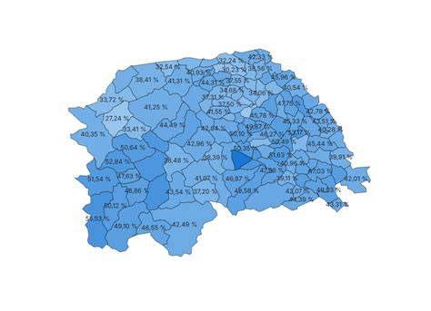 Hartă a zonelor cu servicii obstetrică-ginecologie în județul Suceava