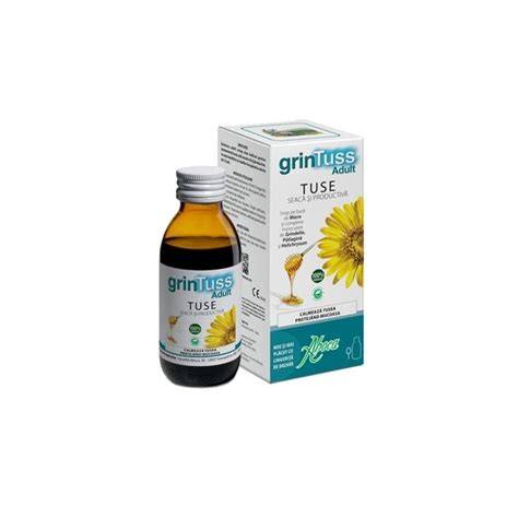 Grintuss Adult - compoziție și prezentare: 180 ml, ingrediente din plante și miere