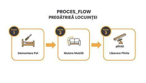 Diagramă proces fotografie maternitate: pregătire, ședință, selecție, livrare