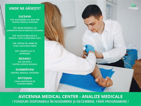 Infografic cu specialitățile medicale disponibile la Centrul de Diagnostic Brătianu