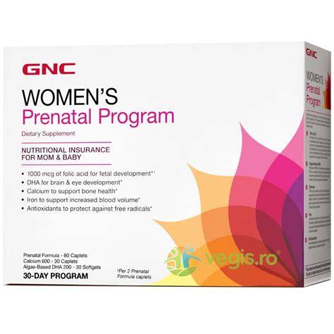 Imagine infografic: Componenta nutritiva a formulei prenatale GNC