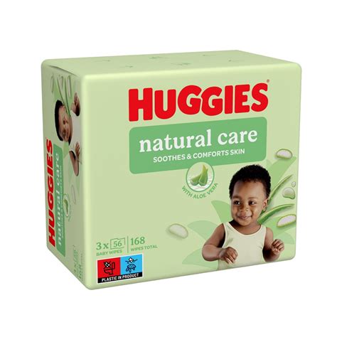 Imagine: Pachet șervețele Huggies Natural Care - fibre naturale, aloe vera, fără alcool