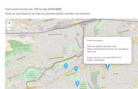 Hartă cu locațiile centrelor medicale pediatrice în Cluj-Napoca