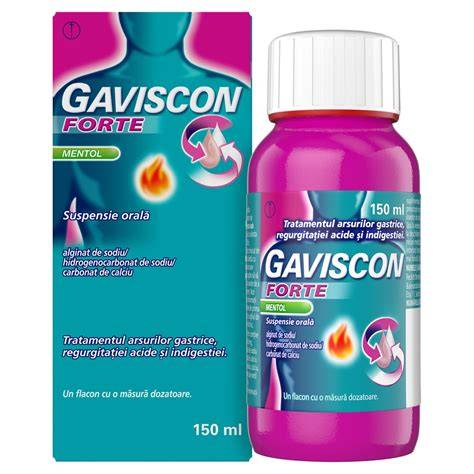 Diagramă: scheme de dozare Gaviscon Mentol