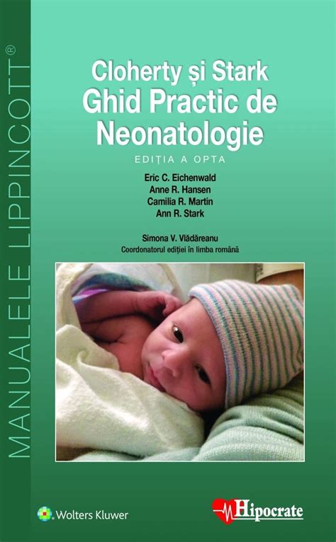 Imagine reprezentativa a primei pagini a editiei a VIII-a a Ghidului Practic de Neonatologie