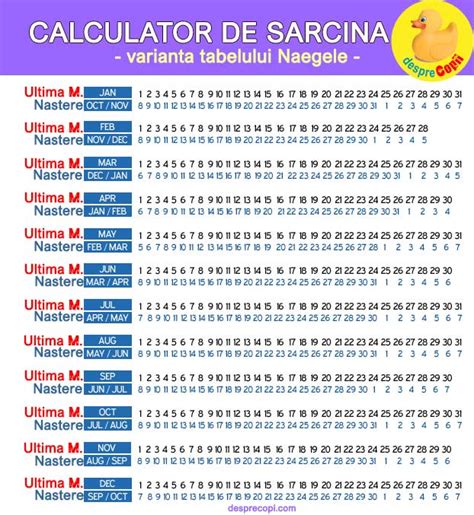 Calendar sarcina
