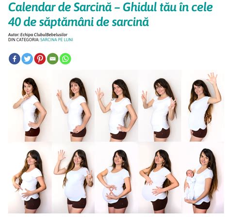 Calendar cu marcarea celor 9 săptămâni de sarcină