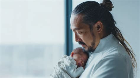 tată cu nou-născut