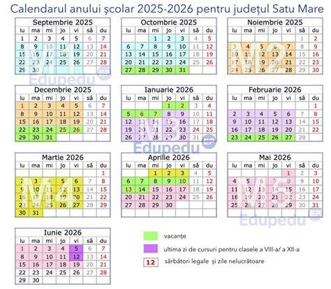 Calendarul temelor si activitatilor pentru parinti - infografic