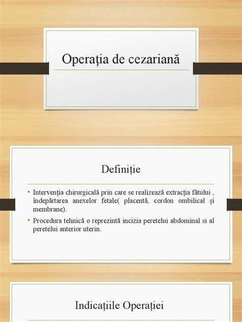 Schema operației de cezariană: incizia abdominală și uterină