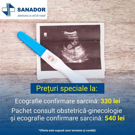 Infografic: Fluxul monitorizării sarcinii la SANADOR (ecografii, teste, consultații)