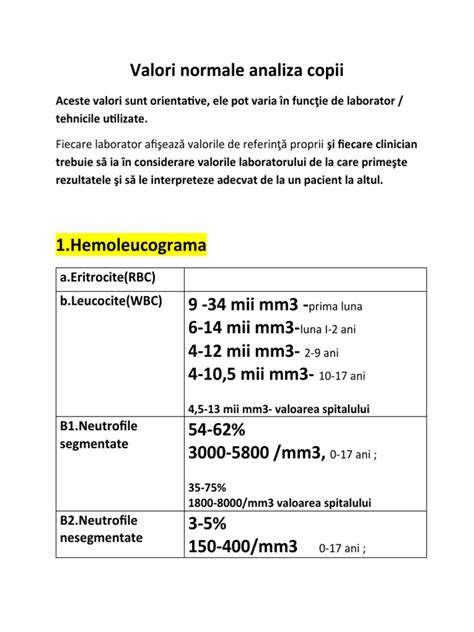 Valori normale spermogramă