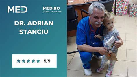 Infografic: traseu profesional al dr. Adrian Stanciu în ortopedie pediatrică