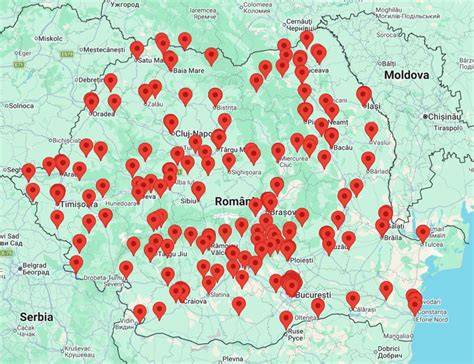 Hartă a unităților medicale cu pediatrie din Botoșani