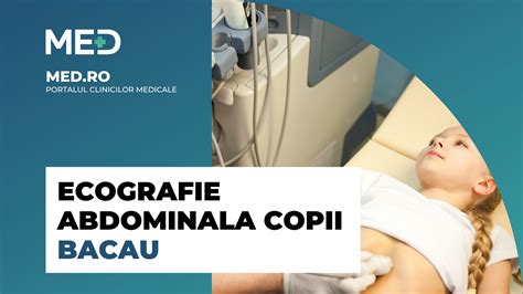 Infografic: fluxul de ecografie abdominala la copii cu etape - programare, consult, investigație, rezultat