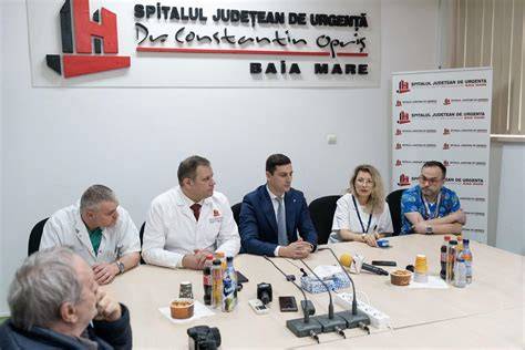Harta cu amplasamentul Spitalului Județean de Urgență din Baia Mare și relatele clădirilor aferente