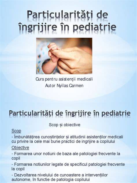 Diagramă: componentele planului de îngrijire în pediatrie