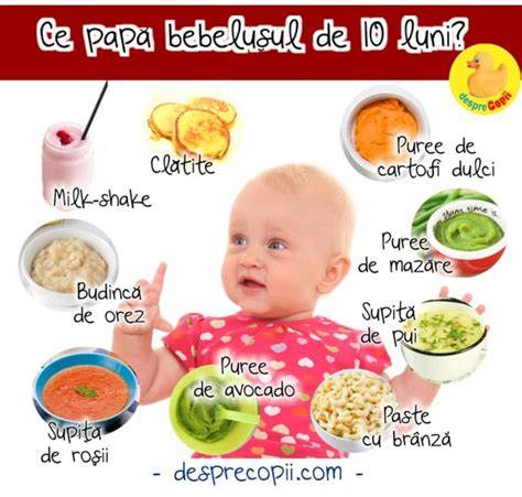 Infografic: Categoriile alimentare pentru 10 luni