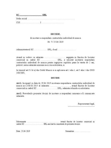 Infografic privind fluxul procedural: cerere CCC → decizie suspendare CIM → înregistrare ReviSal → revenire la muncă