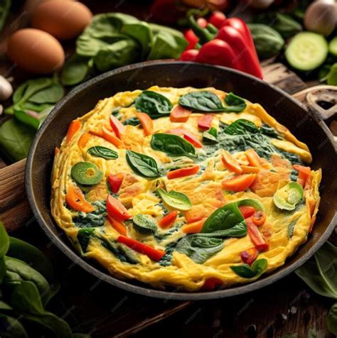 Poza: omletă țărănească cu legume și brânză topită