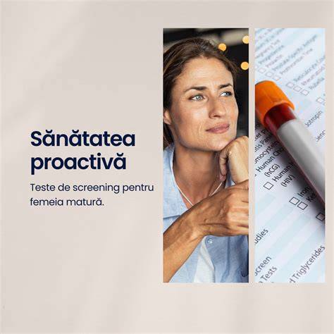 Infografic cu fluxul evaluării sarcinii și a testelor de screening