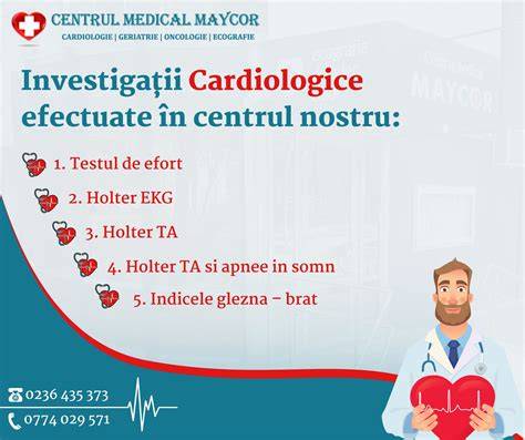 Diagramă: Fluxul de investigații cardiologice în depistarea problemelor de ritm