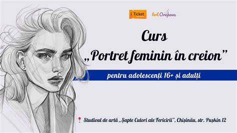 Infografic: etape pentru desenarea portretului feminin în creion