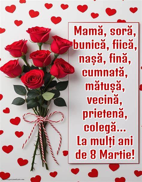 Infografic: etape pentru realizarea unei felicitări de 8 Martie din planșe de colorat, cu pași de la selecția planșei până la finalizarea felicitării