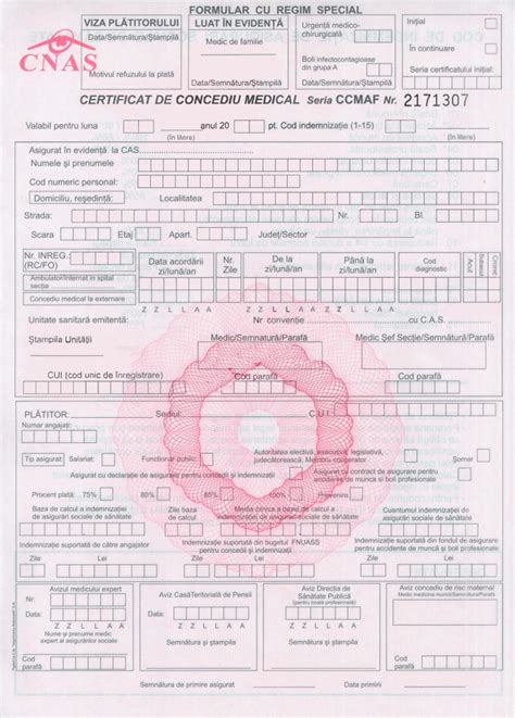 Exemplu de certificat medical pentru risc maternal (cod diagnostic)