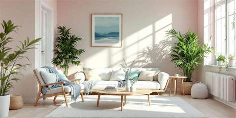 Decor minimalist cu accente cool și pastelate