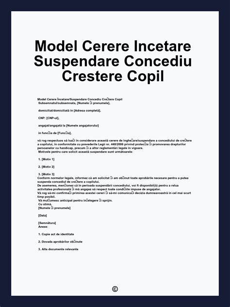 Exemplu de decizie suspendare CIM pentru crestere copil (schema
