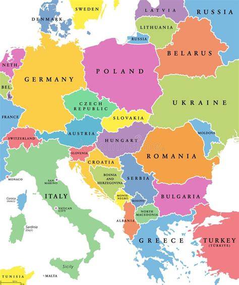 Harta reprezentand rețea de clinici din Europa Centrală