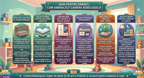 Infografic: Ghid de organizare a camerei bebelușului și a copiilor în nuanțe curcubeu
