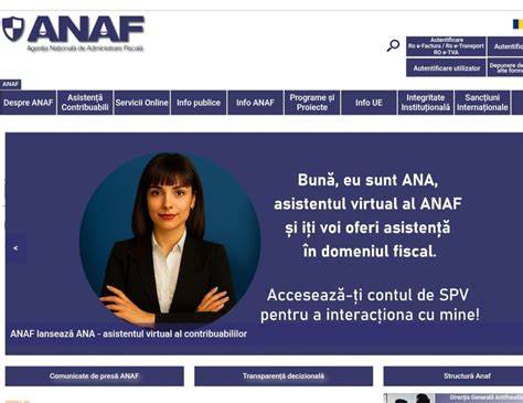 Hartă flux informații fiscale ANAF