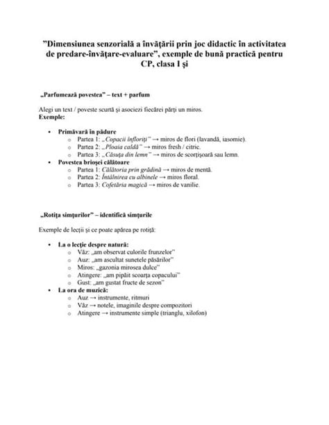 Grafic: stimulare senzorială prin jucării în premergătoare