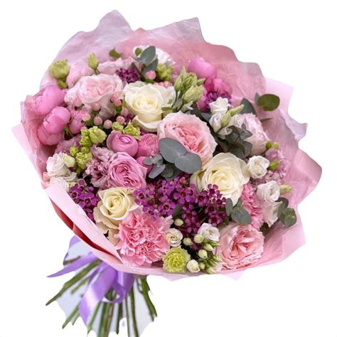 Buchet de flori pastelate, ideal pentru un nou-născut