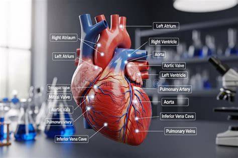 Diagrama anatomică a inimii normale cu ASD