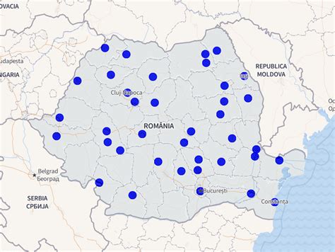 Hartă a României cu spitalele care efectuează avort la cerere