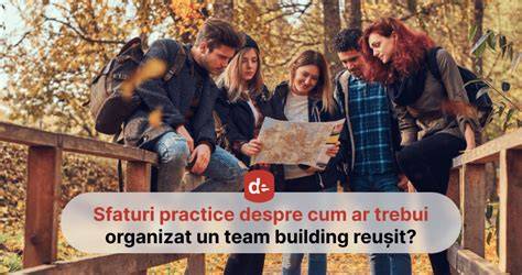 Infografic: exemple de activități de team-building cu agrafe, carton și materiale simple
