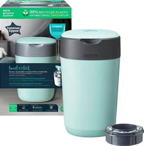 Infografica: Sistemul Tommee Tippee Sangenic TEC și Twist & Click cu componentele sale