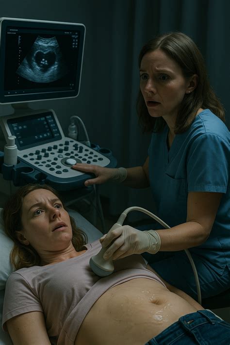 Femeie însărcinată la ecografie