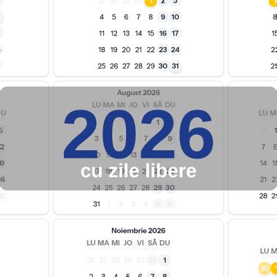 Calendar cu zilele de concediu prenatal și postnatal