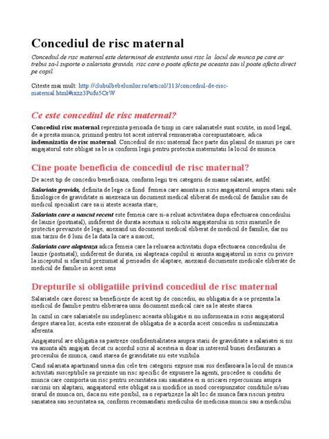 Infografic: Ce este concediul de risc maternal si cum se calculeaza indemnizatia