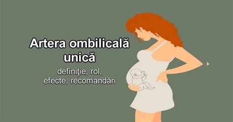 Diagramă a arterei ombilicale normale vs. arteră ombilicală unică