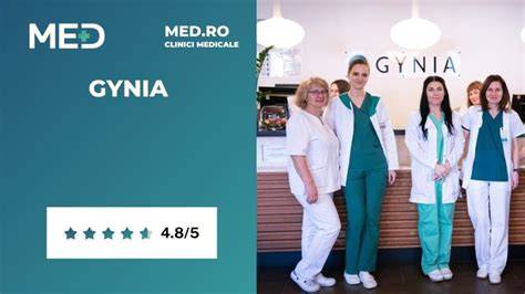 Infografic - structură spital Gynia Cluj: maternitate, ginecologie, neonatologie, bloc operator