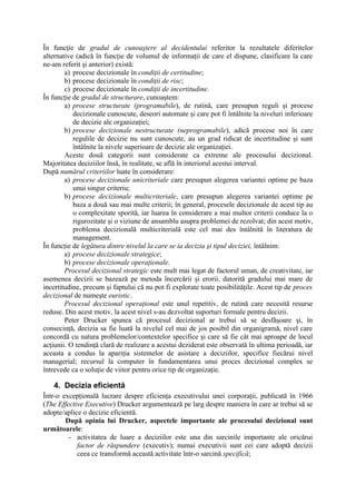 Schema decizională pentru alegerea în funcție de teren