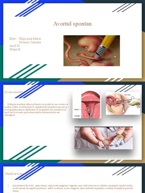 Infografic despre tipurile de avort spontan