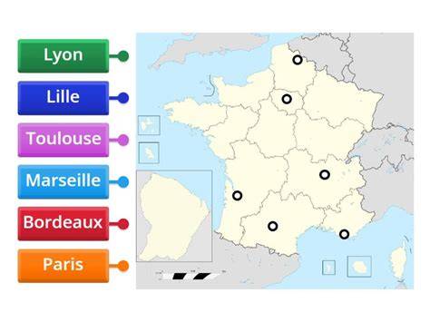 Hartă interactivă a regiunii Franța cu orașe menționate (Metz, Clamart, Marseille, Toulouse)