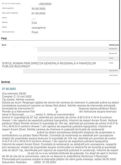 Procesul de uzucapiune pentru dobandirea proprietatii